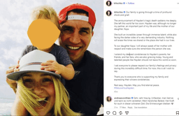 Ex-marido fala sobre morte de Hayden Panettiere