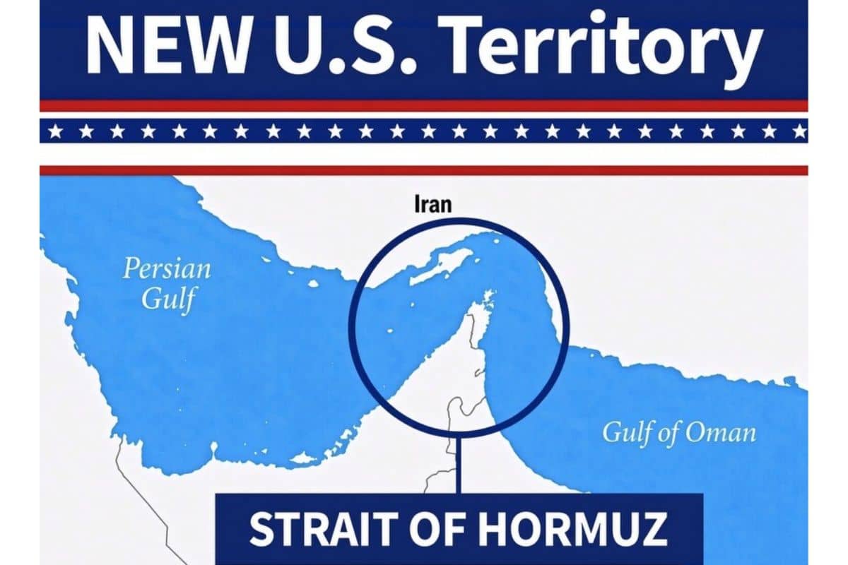 Trump publica mapa e chama Estreito de Ormuz de "novo território dos EUA"