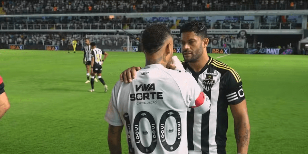 Hulk e Neymar — Foto: Reprodução/TV Globo