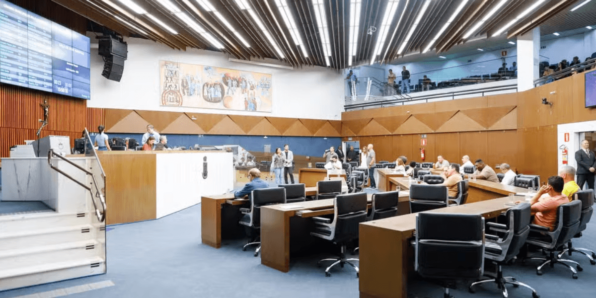 Plenário da Câmara Municipal de BH — Foto: Cristina Medeiros/CMBH