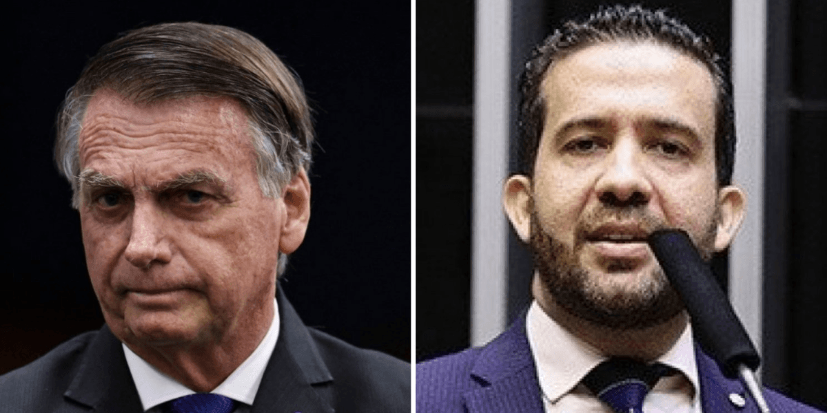 Ex-presidente Jair Bolsonaro e o deputado federal André Janones - Foto: Ton Molina/STF | Divulgação Câmara