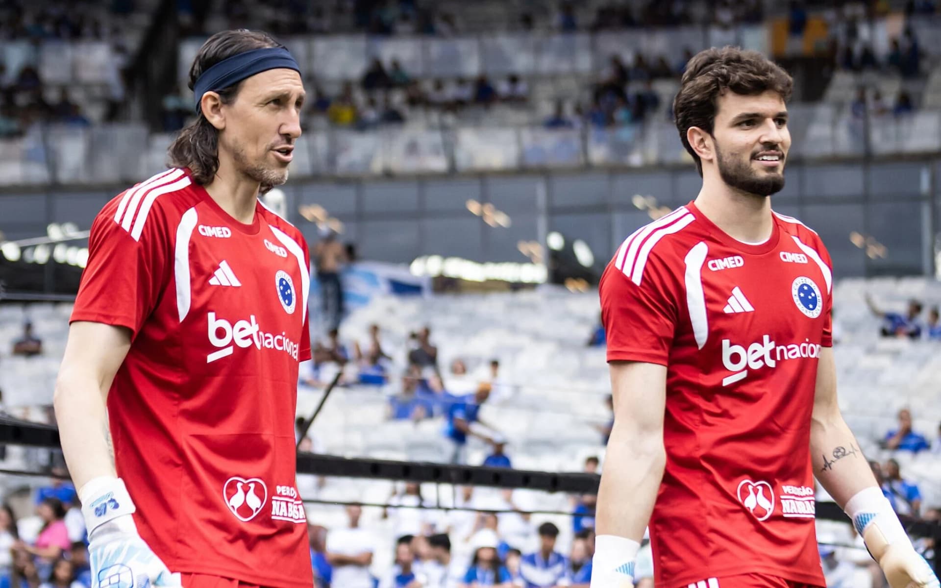 Cássio e Otávio (Foto: Gustavo Aleixo/Cruzeiro)
